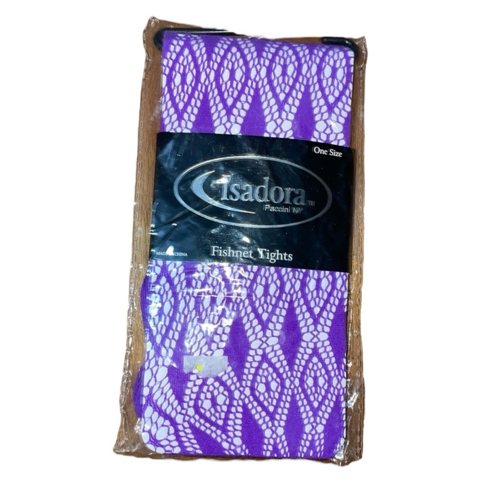 •ISADORA•NWT PURPLE FISHNET TIGHTS ONE SIZE (fits 5'-5'10"/ 100-180 Lbs.)